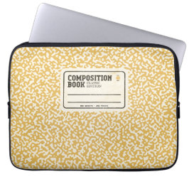 Capa Para Notebook Bolsa de laptop de notebook de composição amarela