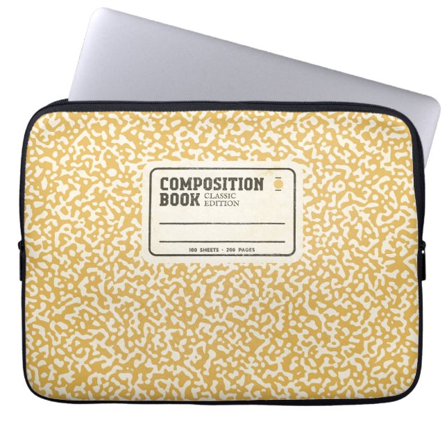 Capa Para Notebook Bolsa de laptop de notebook de composição amarela (Frente)