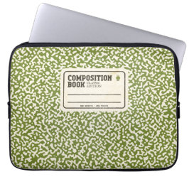 Capa Para Notebook Bolsa de laptop de notebook de composição verde