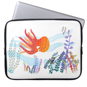 Capa Para Notebook Bolsa de laptop de Octopus e Amigos Submarinos do