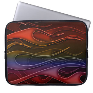 Capa Para Notebook Bolsa de laptop de Padrão de Chamas Vermelhas