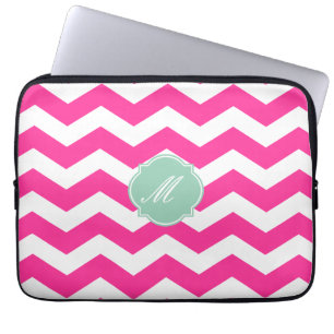 Capa Para Notebook Bolsa de laptop de padrão de chip rosa quente