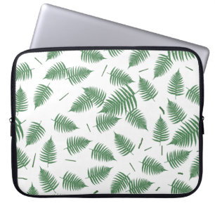 Capa Para Notebook Bolsa de laptop de Padrão de Folha de Fern Verde