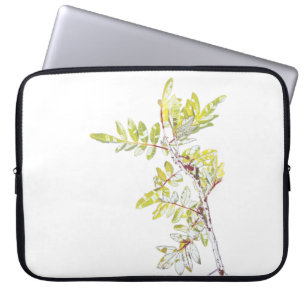 Capa Para Notebook Bolsa de laptop de padrão de folha de plantas sagr