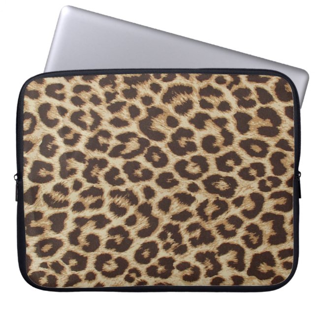 Capa Para Notebook Bolsa de laptop de padrão-leopardo (Frente)