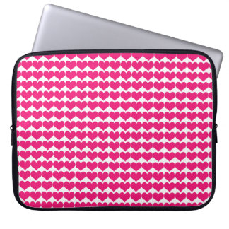 Capa Para Notebook Bolsa de laptop de padrões corações cor-de-rosa