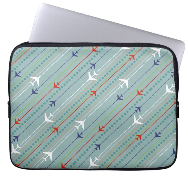 Capa Para Notebook Bolsa de laptop de Padrões do Avião Retroativo (Frente)