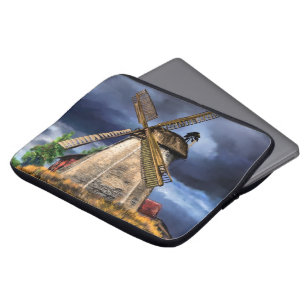 Capa Para Notebook Bolsa de laptop de Paisagem de Moinhos dos Países