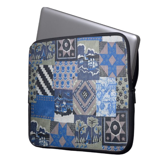 Capa Para Notebook Bolsa de laptop de patch azul (Frente Esquerda)