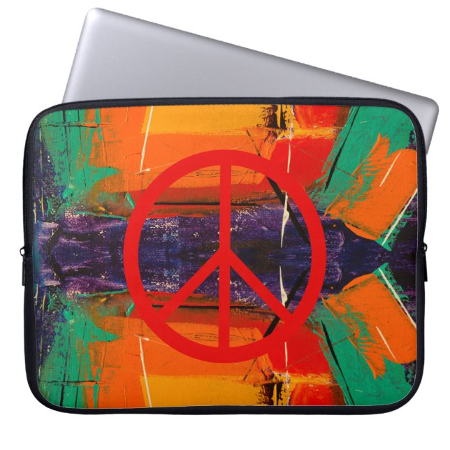 Capa Para Notebook Bolsa de laptop de paz e Grafite (Frente)