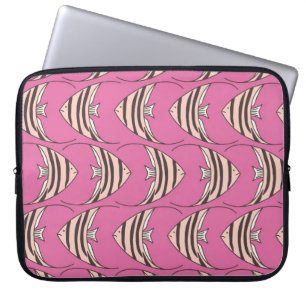 Capa Para Notebook Bolsa de laptop de Peixe Anjo Rosa