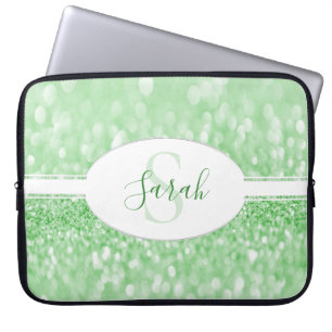 Capa Para Notebook Bolsa de laptop de Personalização de Brilho Verde