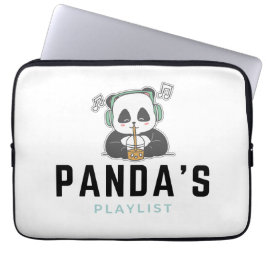 Capa Para Notebook Bolsa de laptop de Playlist de Panda Verde e Azul