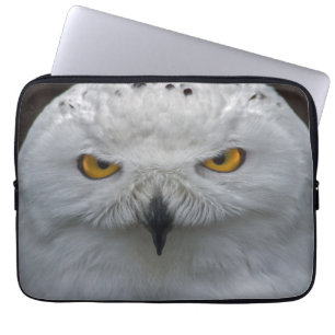Capa Para Notebook Bolsa de laptop de Retrato de Snowy Owl