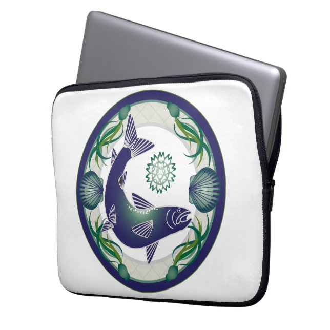 Capa Para Notebook Bolsa de laptop de salmão (Frente Esquerda)