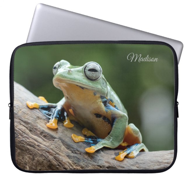 Capa Para Notebook Bolsa de laptop de Sapo de Nome Personalizado (Frente)