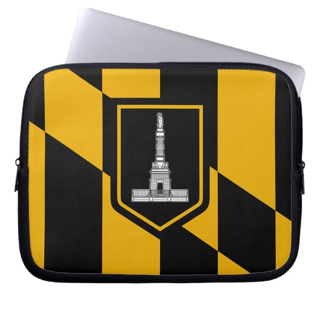 Capa Para Notebook Bolsa de laptop de Sinalizador da Cidade de Baltim (Frente)