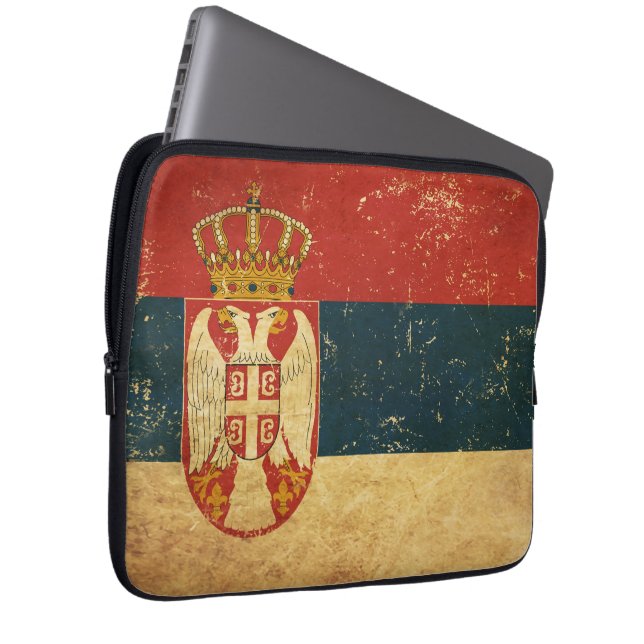 Capa Para Notebook Bolsa de laptop de Sinalizador da Sérvia (Frente Esquerda)