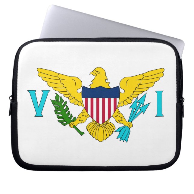 Capa Para Notebook Bolsa de laptop de Sinalizador das Ilhas Virgens (Frente)