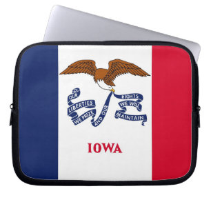 Capa Para Notebook Bolsa de laptop de Sinalizador do Estado de Iowa