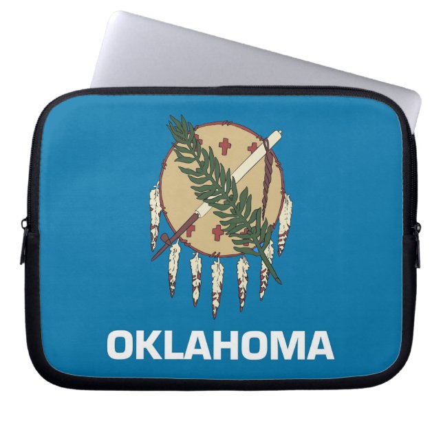 Capa Para Notebook Bolsa de laptop de Sinalizador do Estado de Oklaho (Frente)