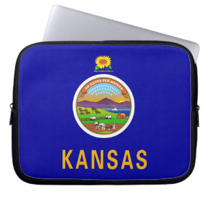 Capa Para Notebook Bolsa de laptop de Sinalizador do Estado do Kansas
