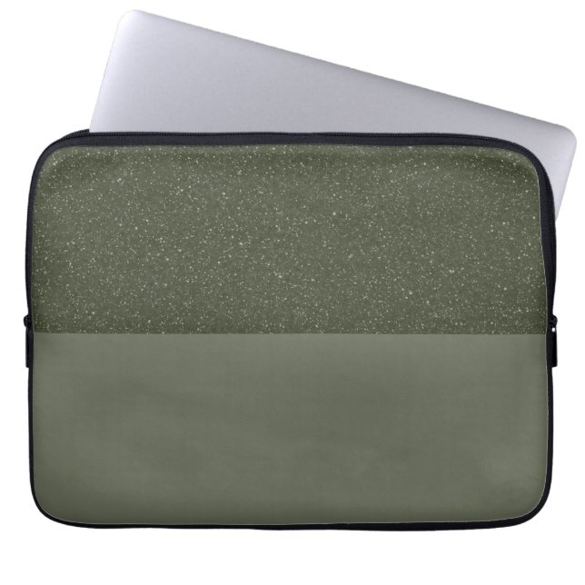 Capa Para Notebook Bolsa de laptop de Textura Dividida Verde da Moss  (Frente)