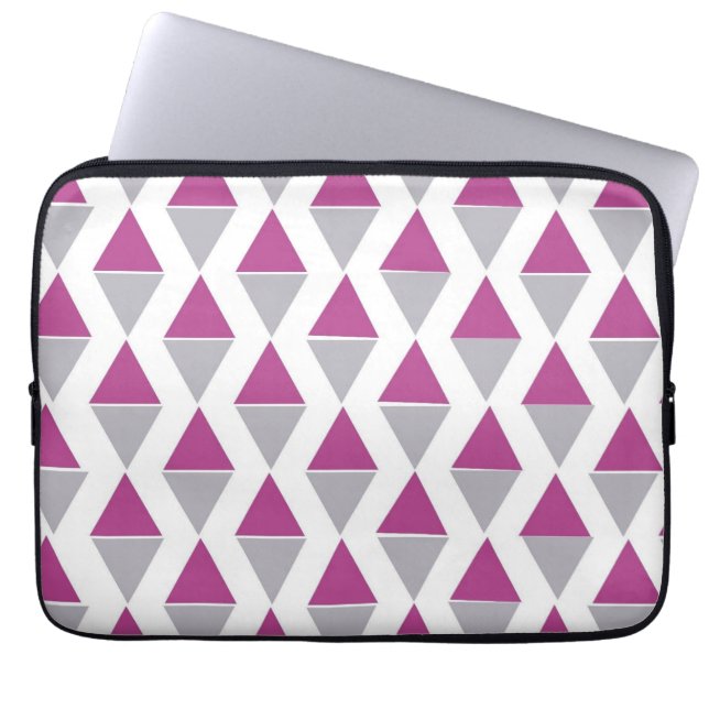 Capa Para Notebook Bolsa de laptop de triângulo geométrico rosa e Cin (Frente)