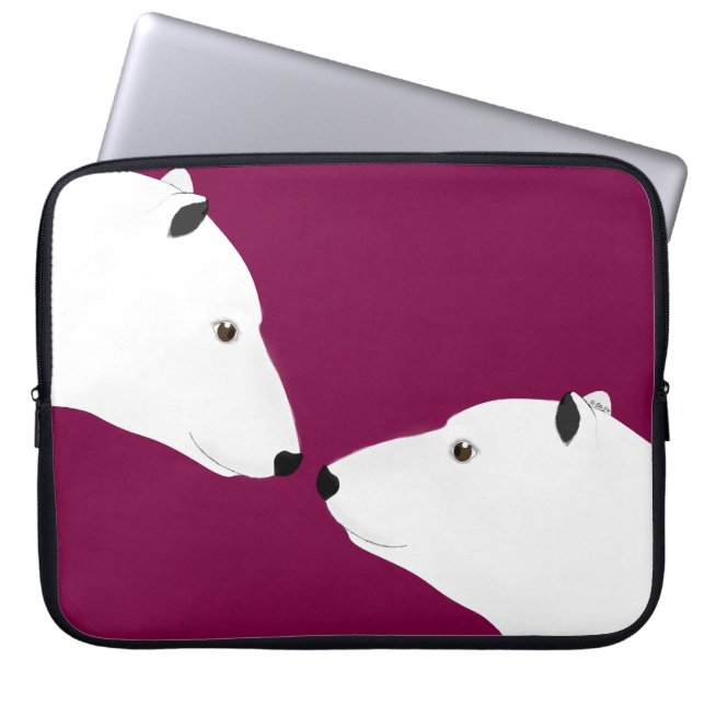 Capa Para Notebook Bolsa de laptop de Ursos Polares (Frente)