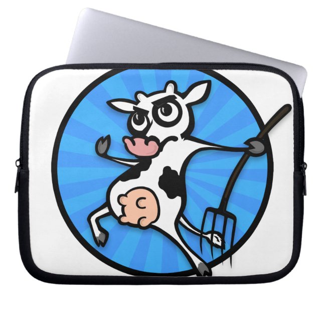 CAPA PARA NOTEBOOK BOLSA DE LAPTOP DE VACA ENGRAÇADA (Frente)