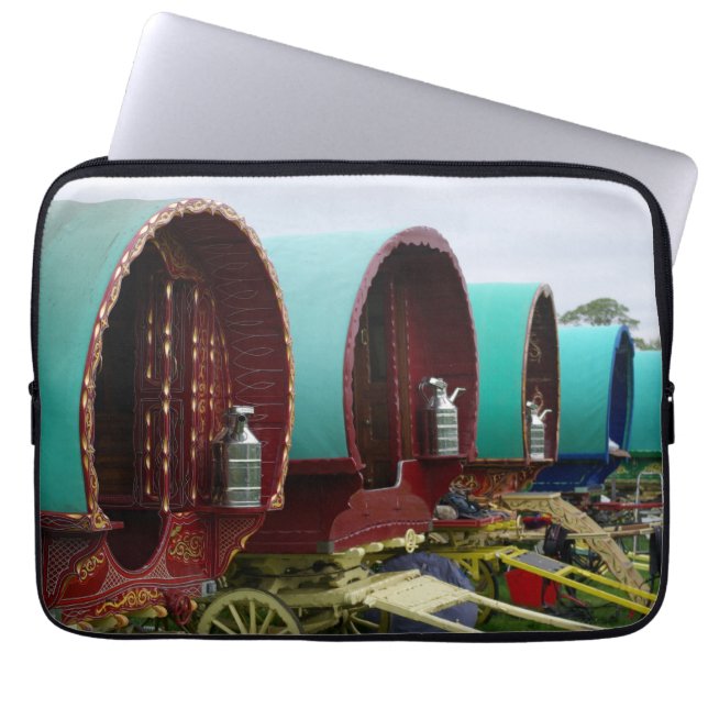 Capa Para Notebook Bolsa de laptop de vagões ciganos (Frente)