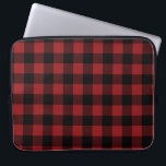 Capa Para Notebook Bolsa de laptop de verificação da Xadrez vermelha<br><div class="desc">Design Bolsas de laptop MIGNED Xadrezes marcadas em preto e vermelho</div>