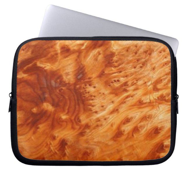Capa Para Notebook Bolsa de laptop de Woodgrain de Burla de Fogo (Frente)