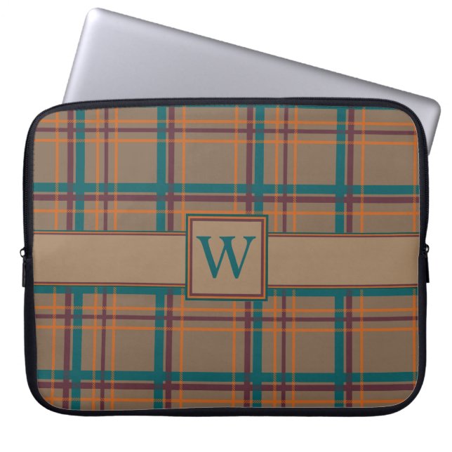 Capa Para Notebook Bolsa de laptop de Xadrez Chic Autumn (Frente)