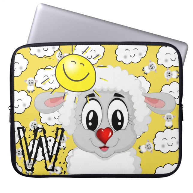 Capa Para Notebook Bolsa de laptop Densagem do Sol Amarelo (Frente)