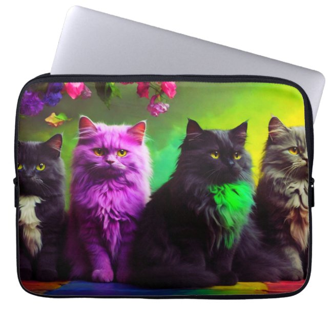 Capa Para Notebook Bolsa de laptop - Design de gato Na moda (Frente)