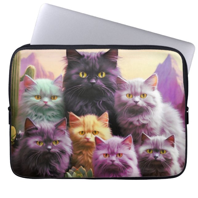 Capa Para Notebook Bolsa de laptop - Design de gato Na moda (Frente)