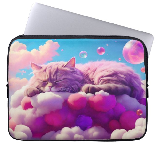 Capa Para Notebook Bolsa de laptop - Design de gato Na moda (Frente)