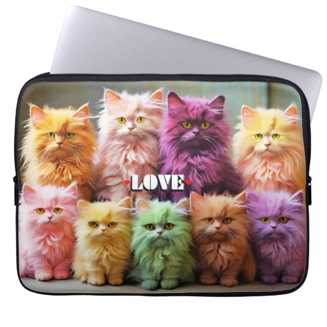 Capa Para Notebook Bolsa de laptop - Design de gato Na moda (Frente)
