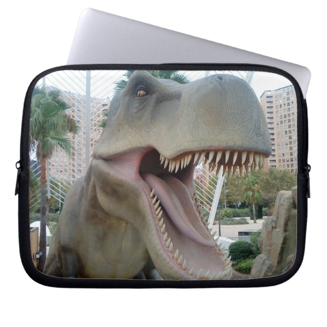 Capa Para Notebook Bolsa de laptop do Dinossauro T-Rex (Frente)