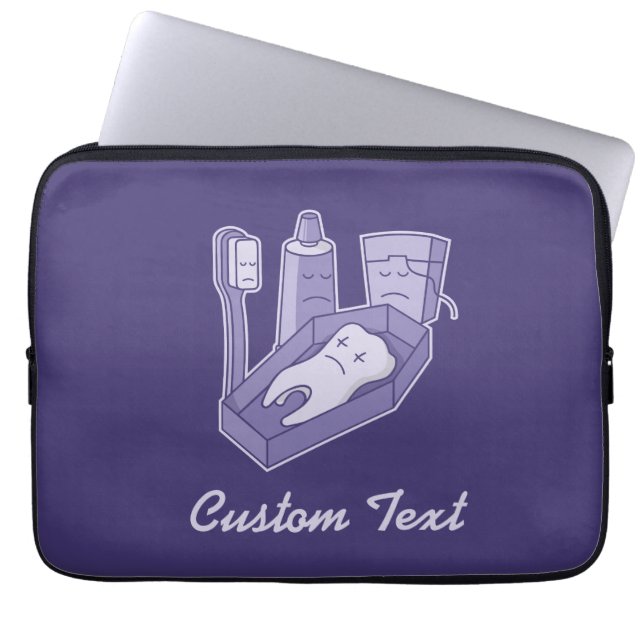 Capa Para Notebook Bolsa de laptop do funil dos dentes (Frente)