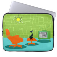 Bolsa de laptop do Gatinho de Idade do Espaço Retr