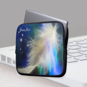 Capa Para Notebook Bolsa de laptop do Guardian Angel Feather & Stars