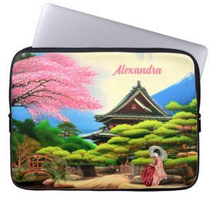 Capa Para Notebook Bolsa de laptop do Jardim Japonês