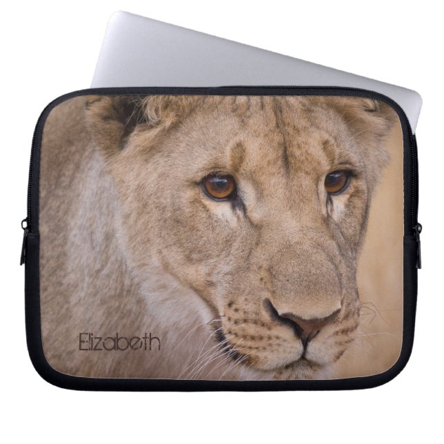 Capa Para Notebook Bolsa de laptop do Leão Africano Personalizado (Frente)