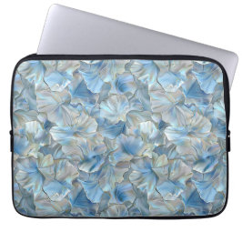 Capa Para Notebook Bolsa de laptop do Padrão Petal Pearl Azul Iridesc