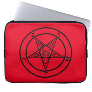 Capa Para Notebook Bolsa de laptop do Pentagrama de Baphomet