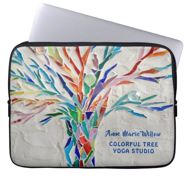 Capa Para Notebook Bolsa de laptop do Rainbow Tree Yoga Studio (Frente)