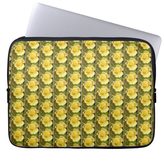 Capa Para Notebook Bolsa de laptop do Rosebud Amarelo (Frente)