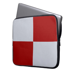 Capa Para Notebook Bolsa de laptop dos retângulos vermelhos e Cinzas